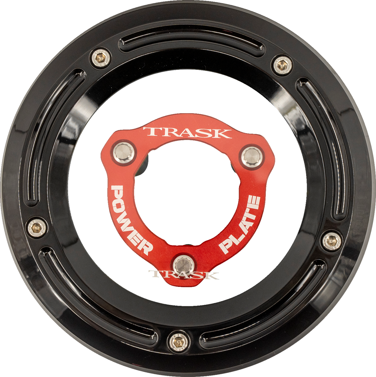 Trask Derby Cover with Power Plate - Black/Red - Kit - '17-'25 Harley-Davidson Harley Davidson
