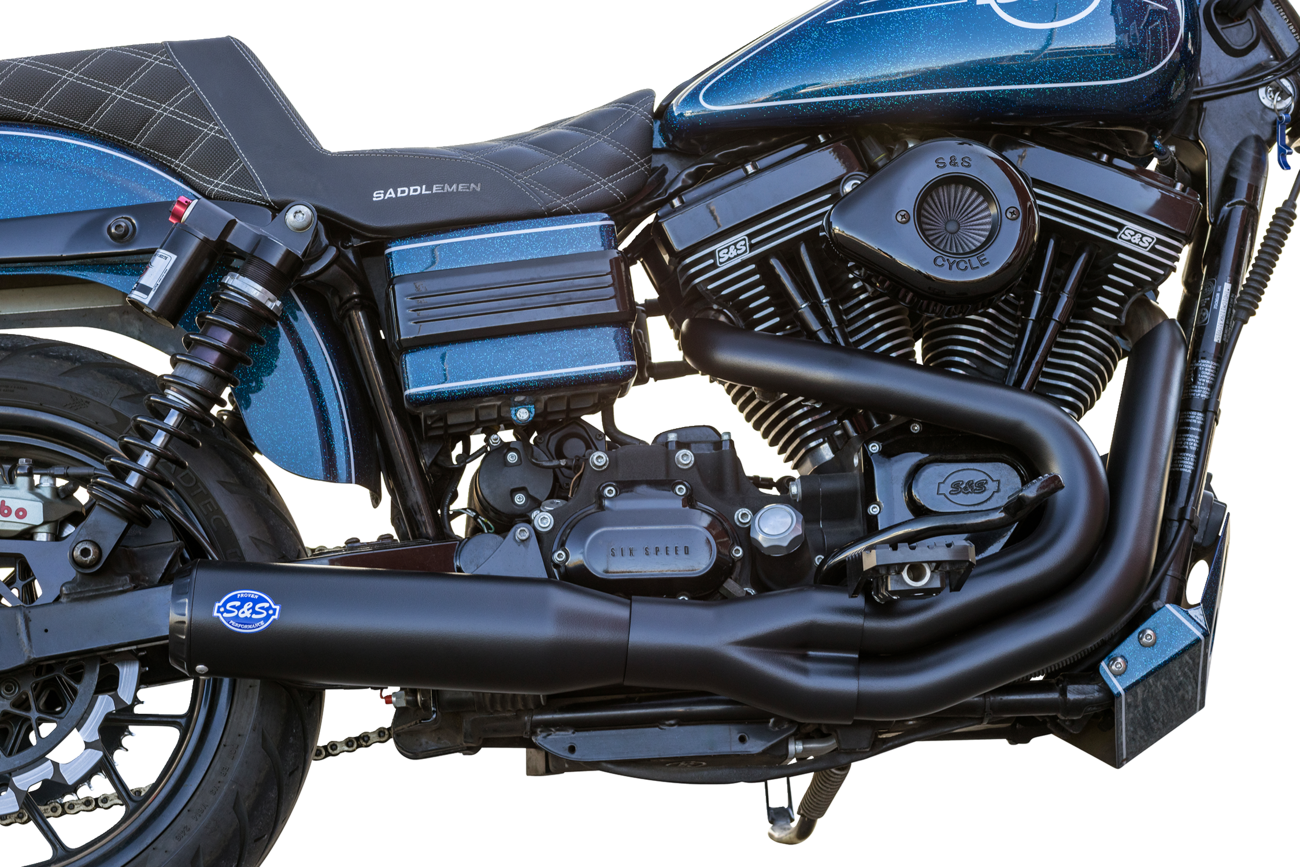 S&s cycle 2-into-1 Qualifier Exhaust System - Guardian Black Harley Davidson