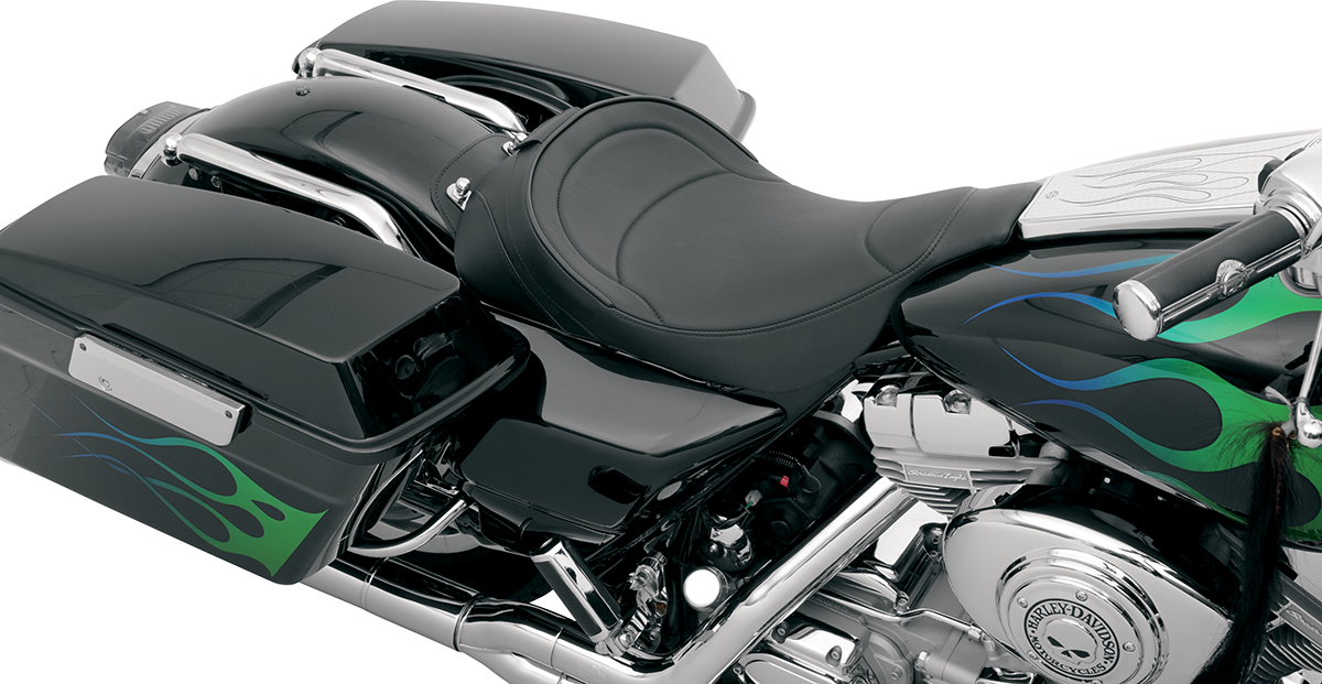 Drag specialties seats Solo Seat - Mild Stitched - Driver Backrest - FLT '97-'07 Harley Davidson