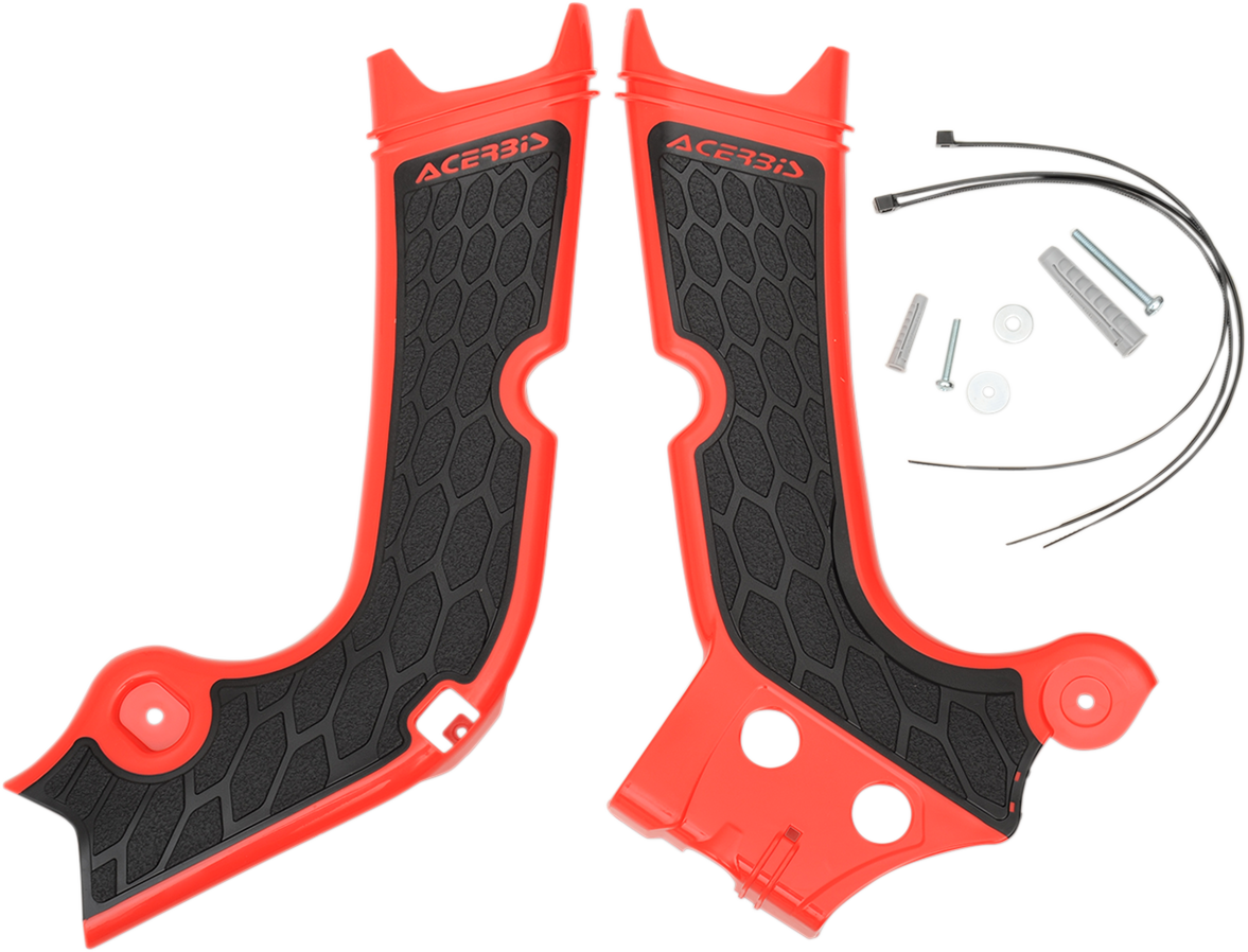 Acerbis X-Grip Frame Guards - Red/Black - CRF 250/450 R/RX Honda