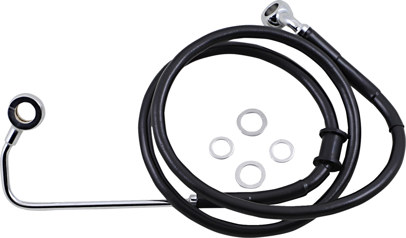 Drag specialties Brake Line - +8" - Black - '15-'17 Softail Harley Davidson
