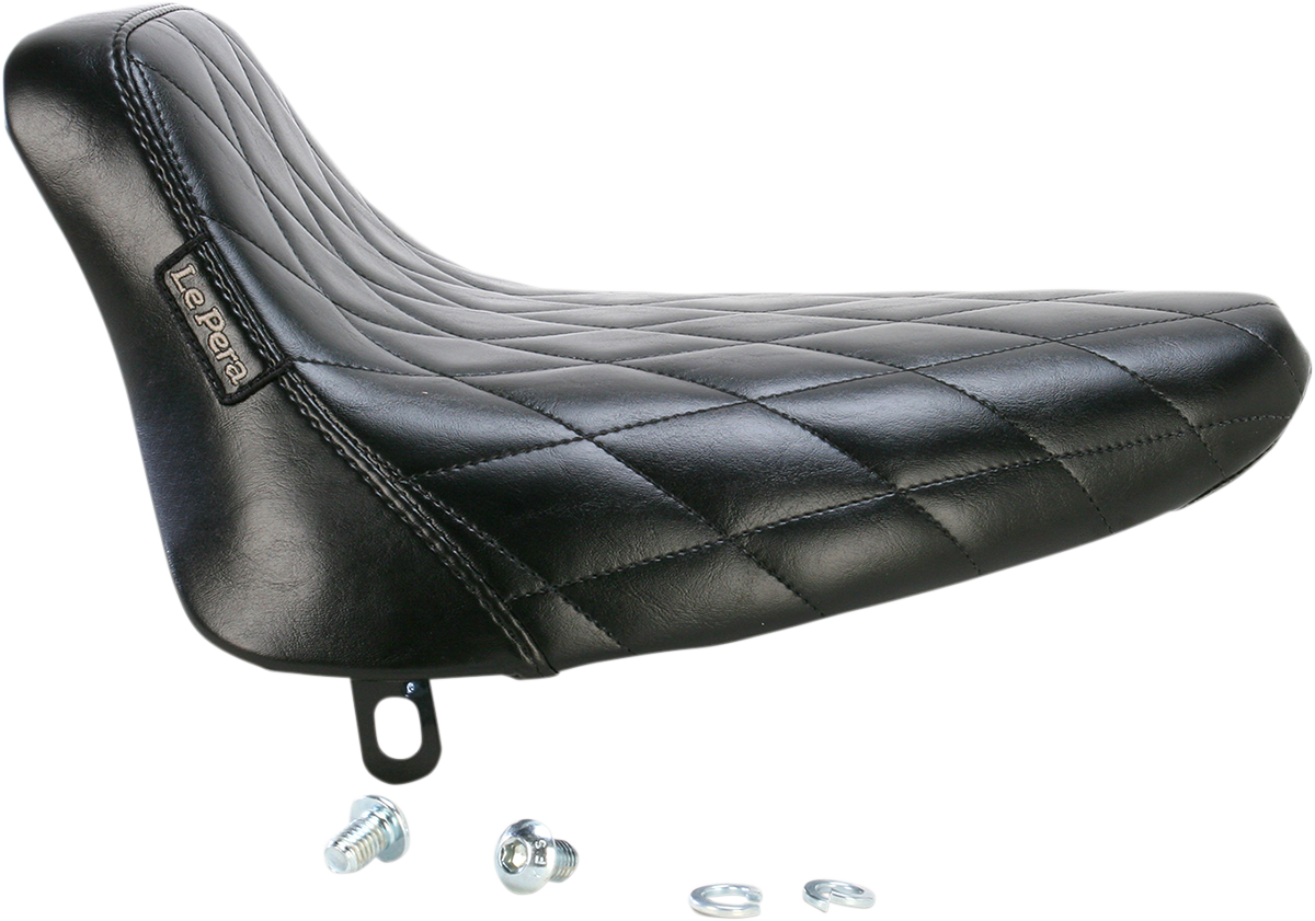 Le pera Bare Bones Solo Seat - Diamond Stitch - Black - Softail '84-'99 Harley Davidson