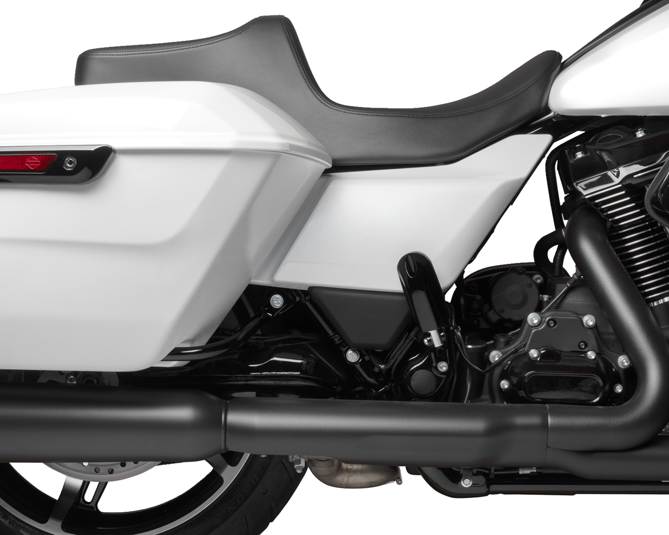 Drag specialties seats Predator III Seat - Smooth - Black Solar Leather - FLT/FLH '23-'24 Harley Davidson