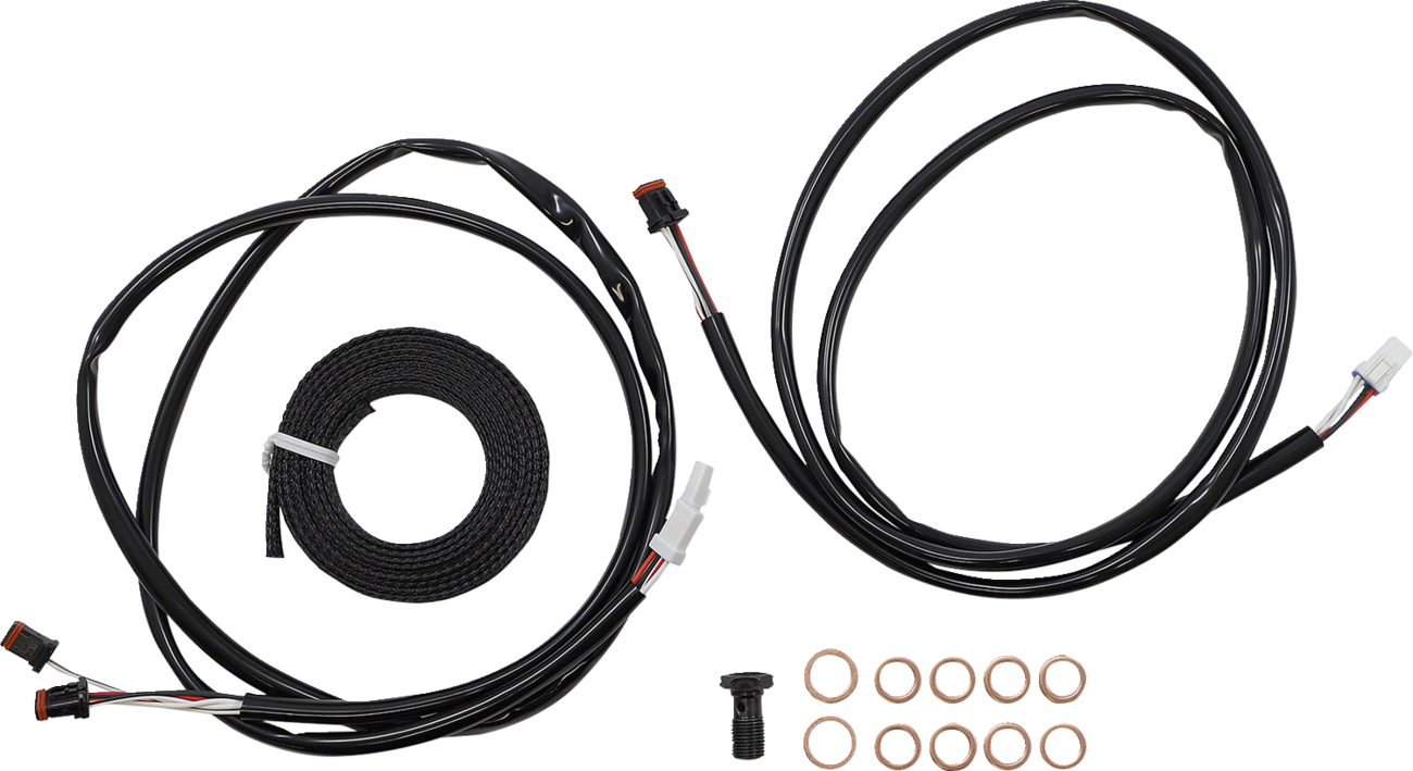 La choppers Complete Plug-and-Play Cable Kit - 18" - 20" Handlebars - '21-'22 FLH - ABS - Midnight Harley Davidson