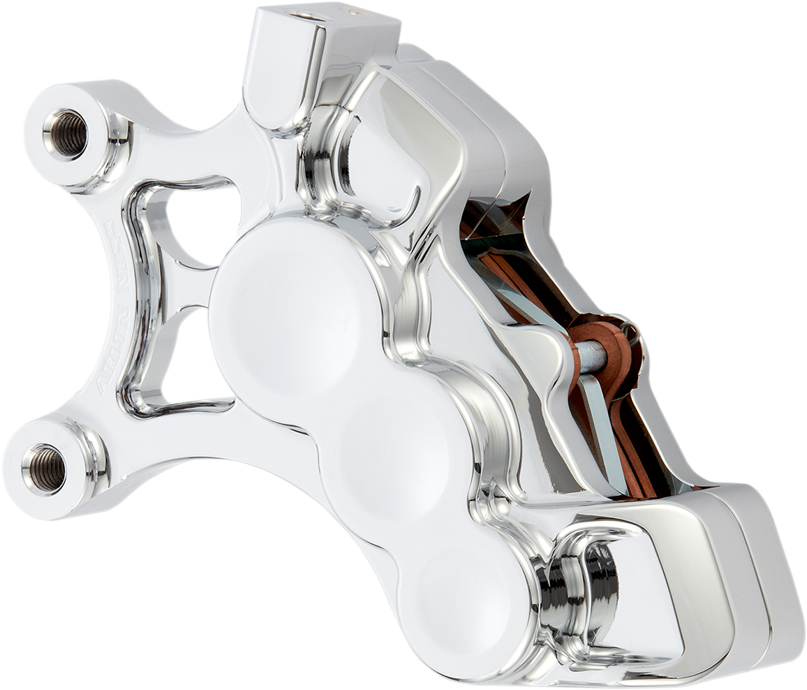 Arlen ness 6-Piston Caliper - Front Left - Chrome - 14" Harley Davidson