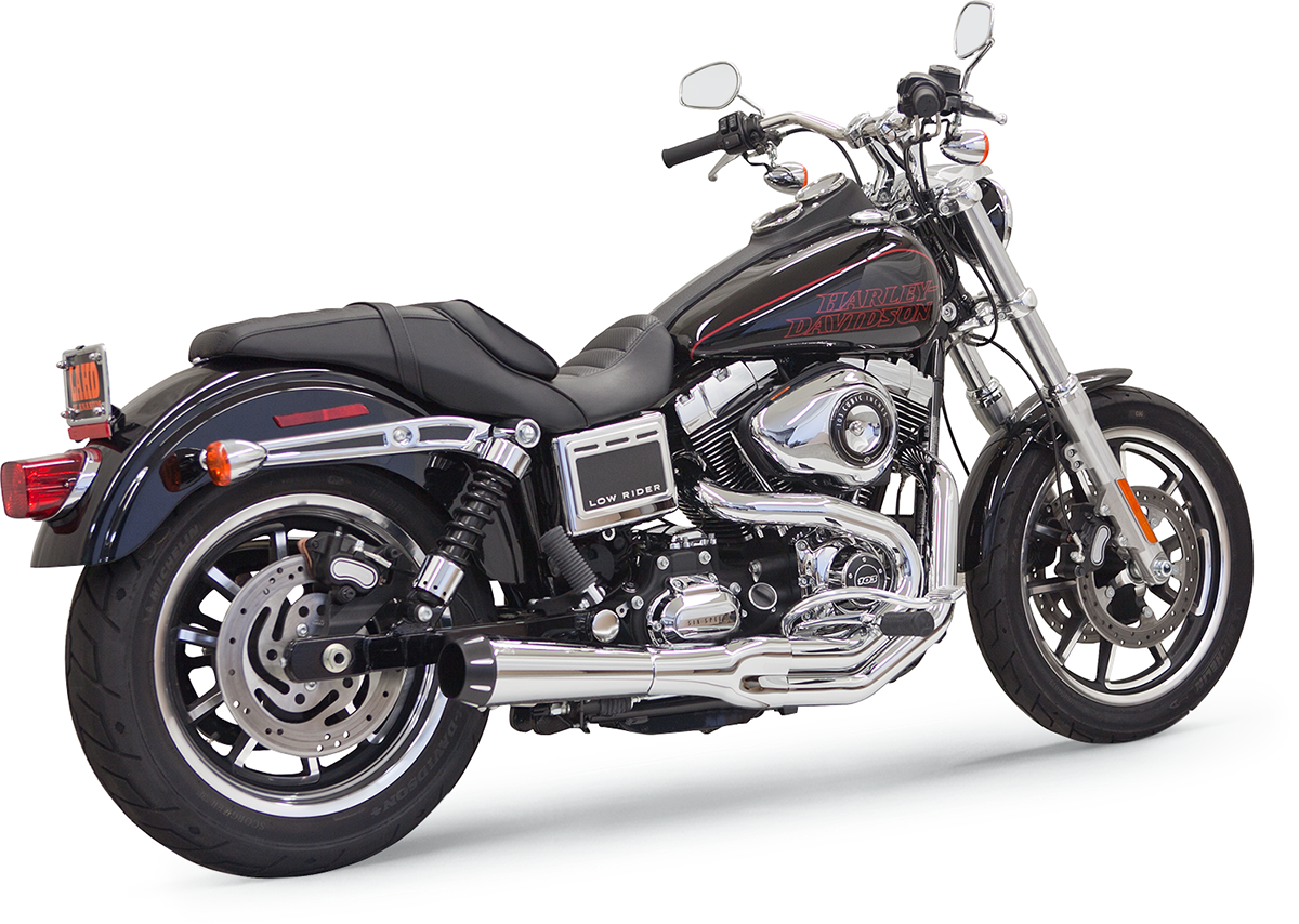Bassani Road Rage II 2-Into-1 Exhaust For Harley Dyna With Tall Shocks 1991-2017