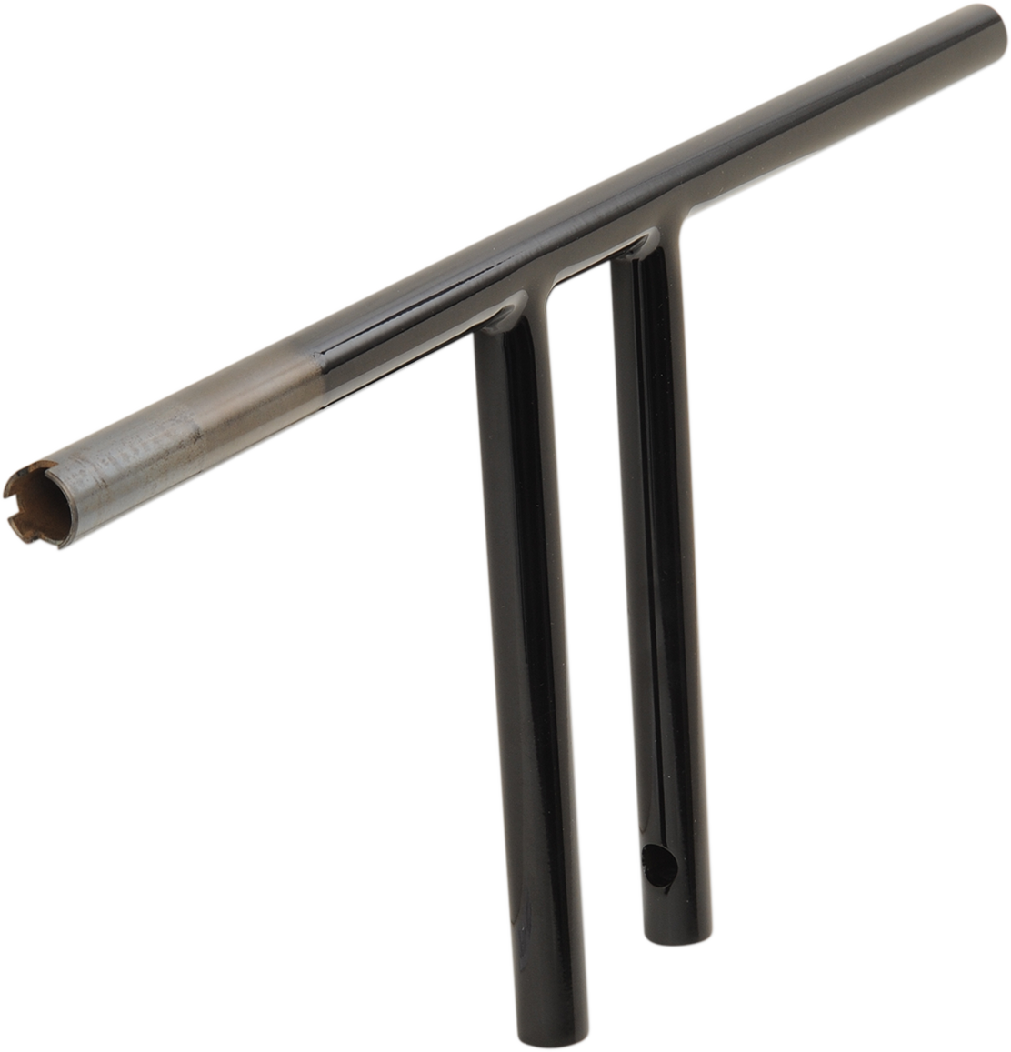 Drag specialties 1" T-Bar - Dimpled - Straight - 10" - Black