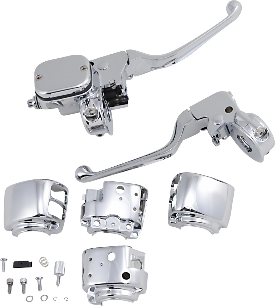 Drag specialties Handlebar Control Kit with Mechanical Clutch - 11/16" Master Cylinder - '96 - '11 Harley Davidson