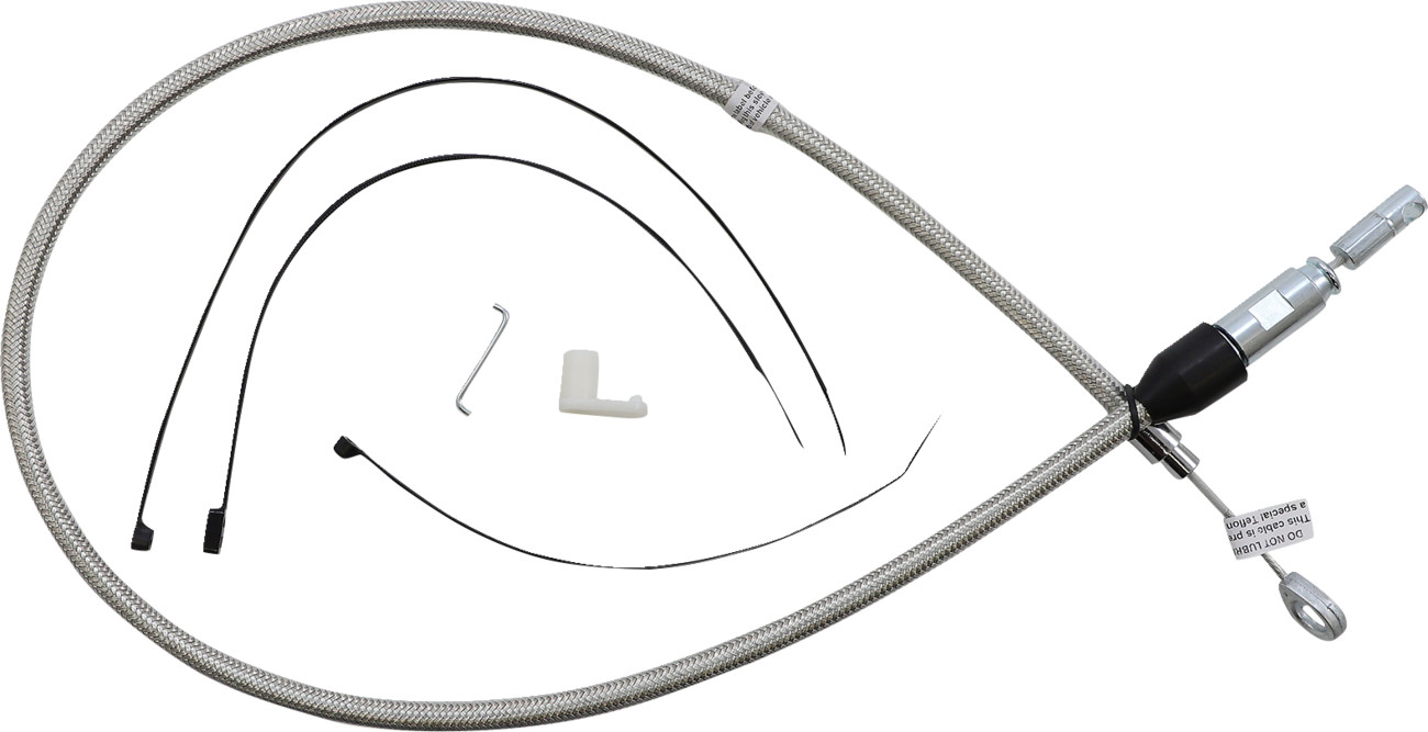 MAGNUM SHIELDING Polished Stainless Quick Connect Upper Clutch Cable