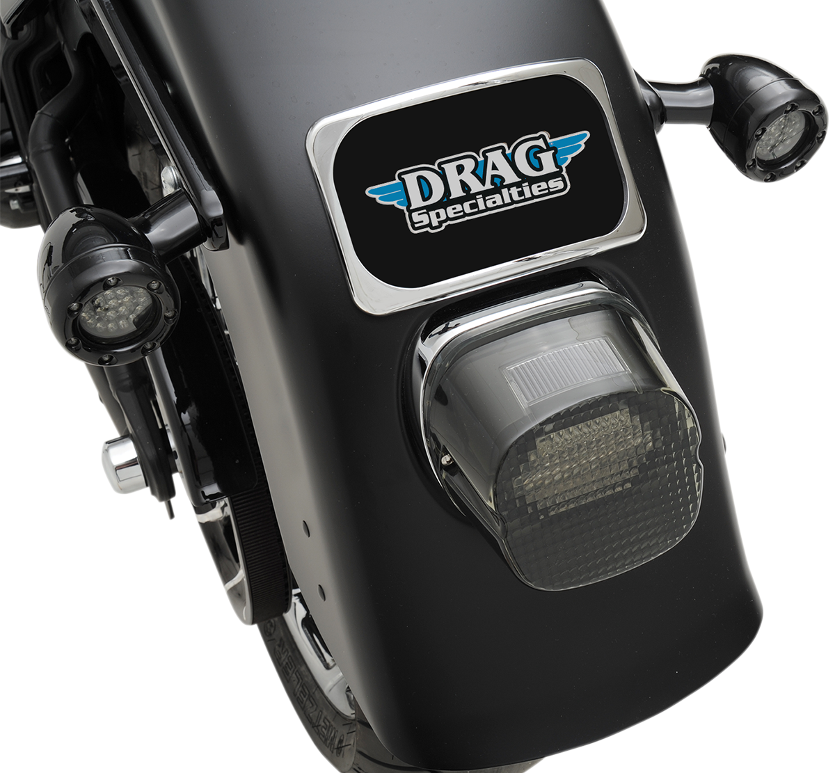 Drag Specialties Small Radius Three-Bolt Style License Plate Mount Assembly