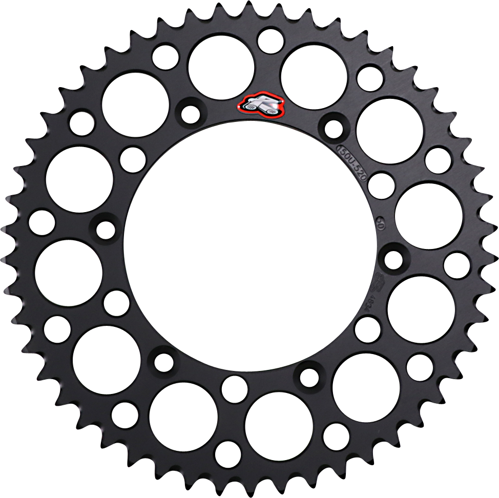 Renthal Rear Sprocket - Aluminum - 50 Tooth - Black - Yamaha/Honda 50T