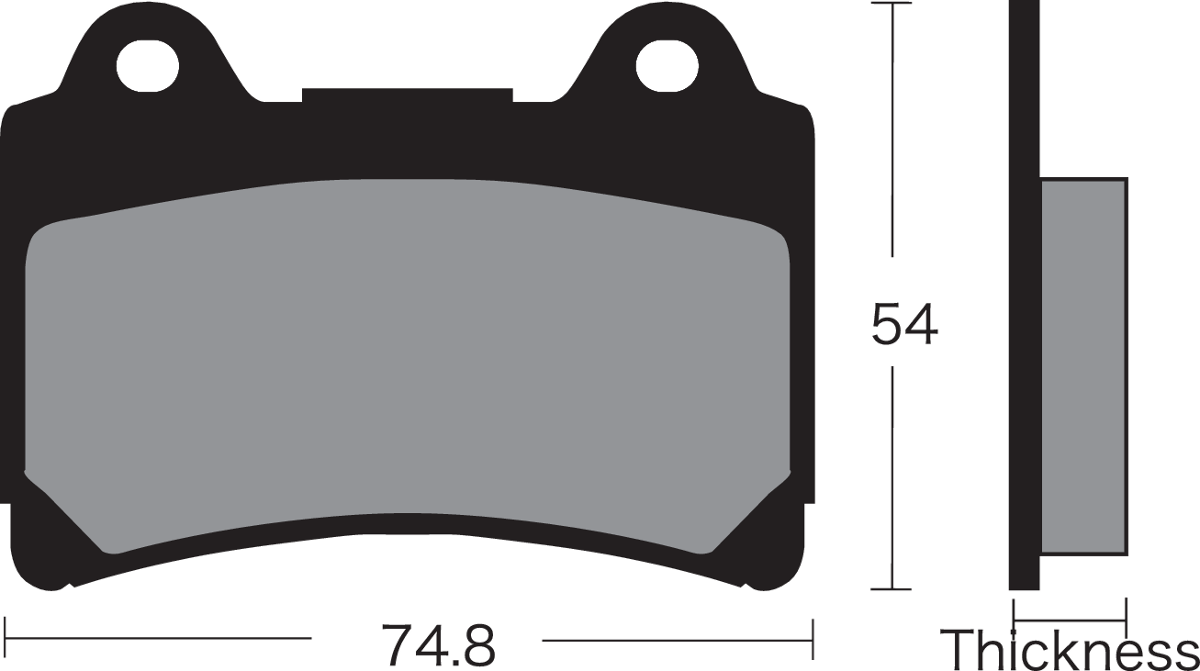 VESRAH Semi-Metallic Brake Pads
