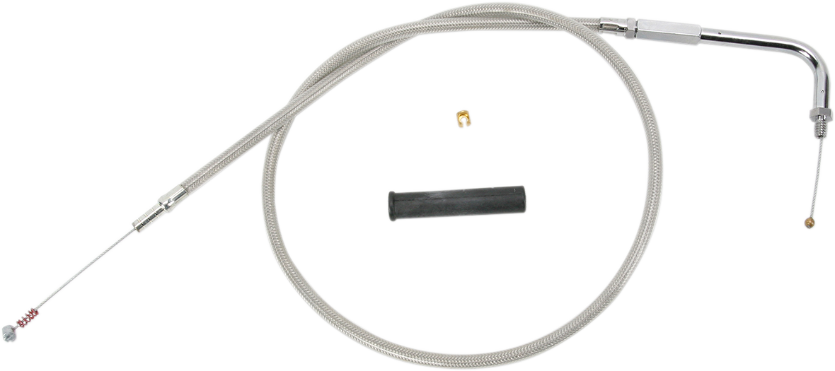 Drag specialties Stainless Braided Idle Cable - 30" Harley Davidson