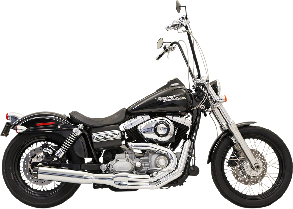 Bassani Chrome 2-1 Road Rage II B1 Power Exhaust 1991-2017 Harley Dyna FXD FXDL