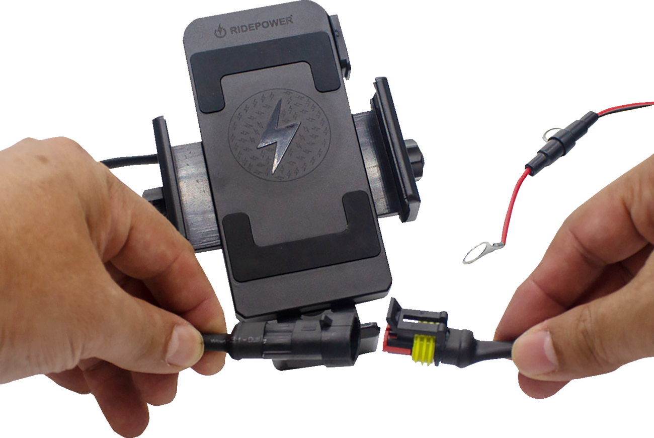 RIDEPOWER Phone Inductive Wireless Charging Mount with Quick Disconnect Power Cable
