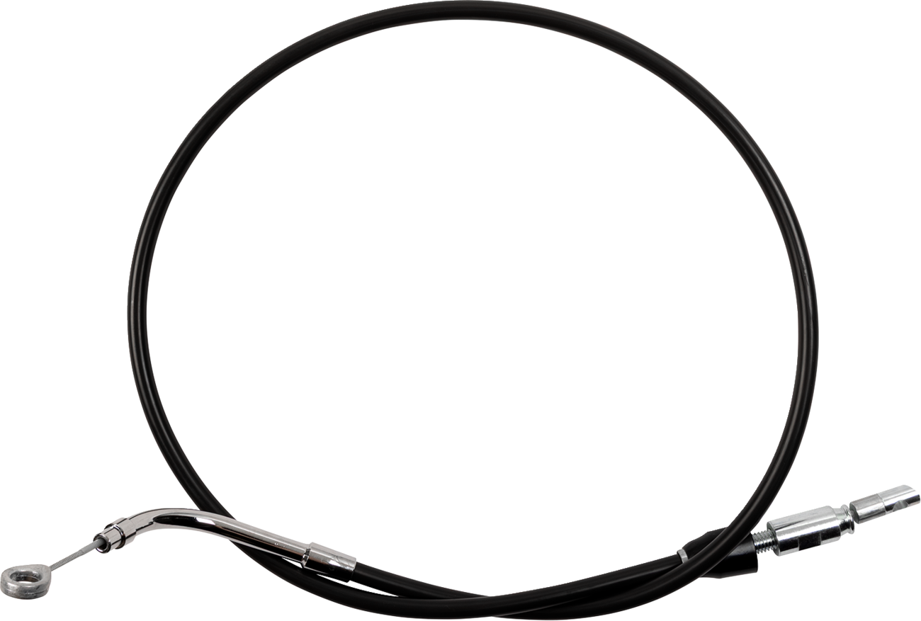 Drag specialties Quick Connect Clutch Cable - Upper - 39" - Black/Chrome Harley Davidson