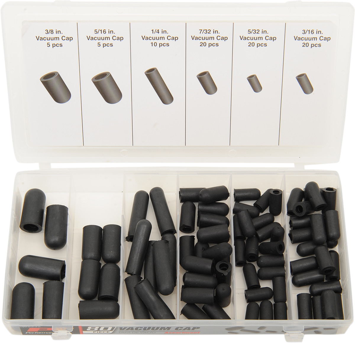 PERFORMANCE TOOL Vacuum Cap Assortment