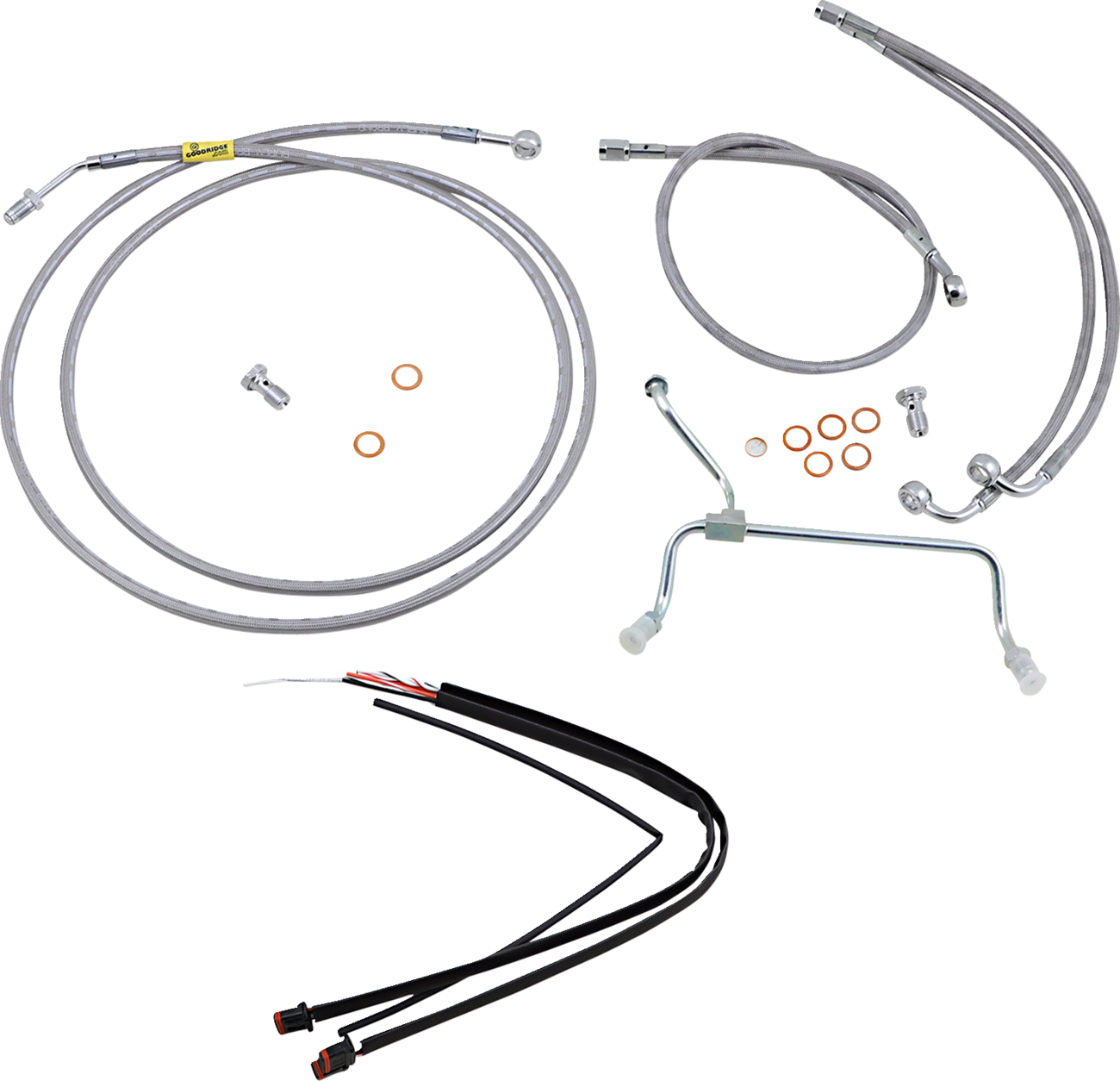 Burly Handlebar Cable Installation Kit For Harley w/ ABS