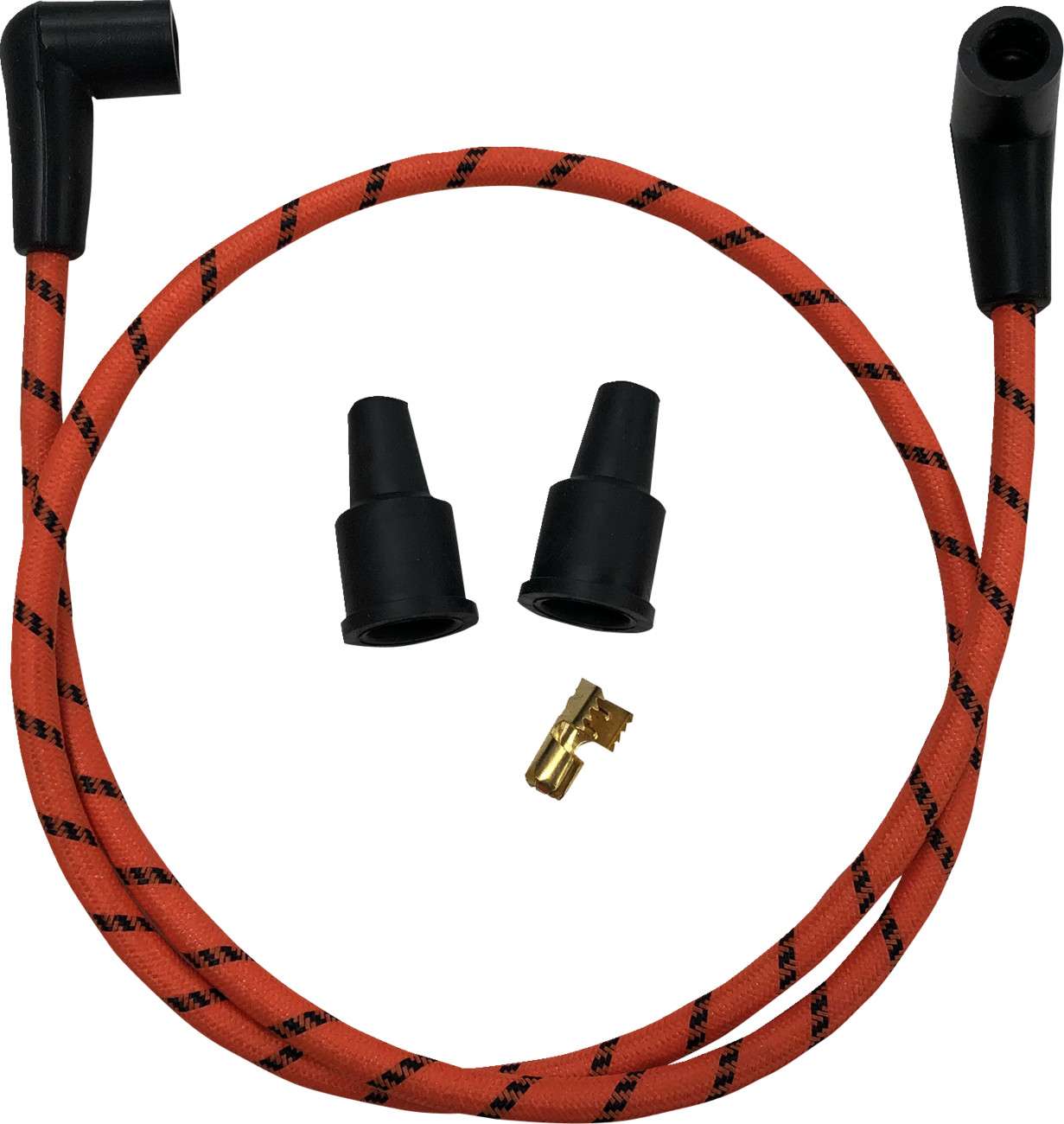Drag specialties Plug Wires - Braided - Orange/Black