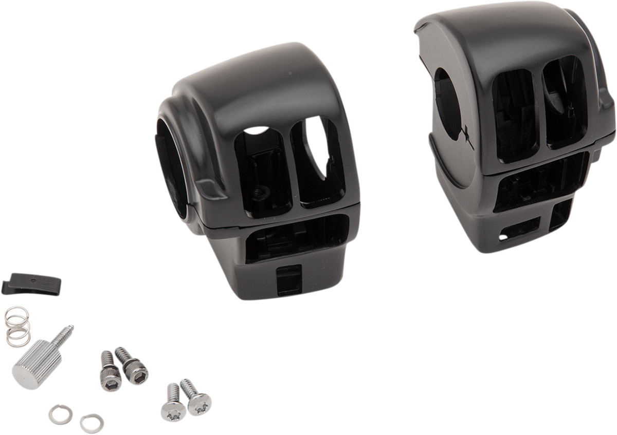 Drag specialties Handlebar Switch Housing Kit - Matte Black Harley Davidson