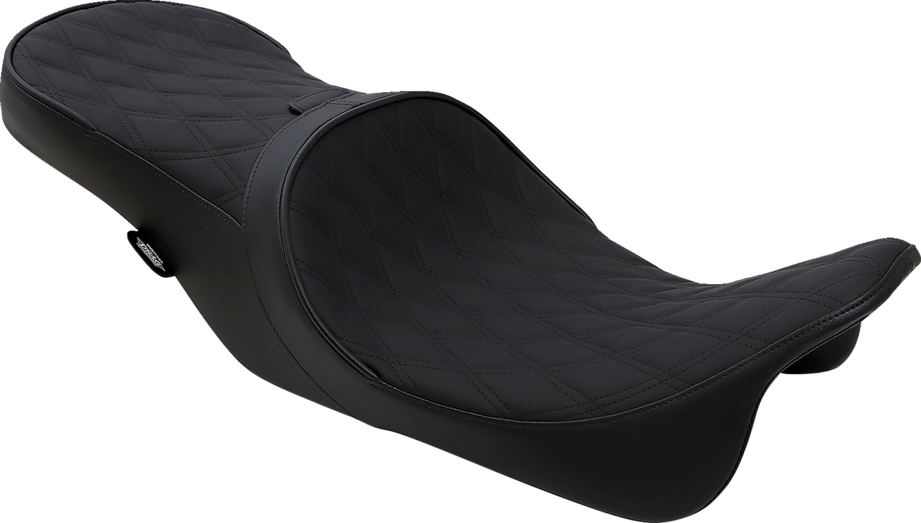 Drag specialties seats Low Touring Seat - Double Diamond - Driver's Backrest - FL '08-'23 Harley Davidson