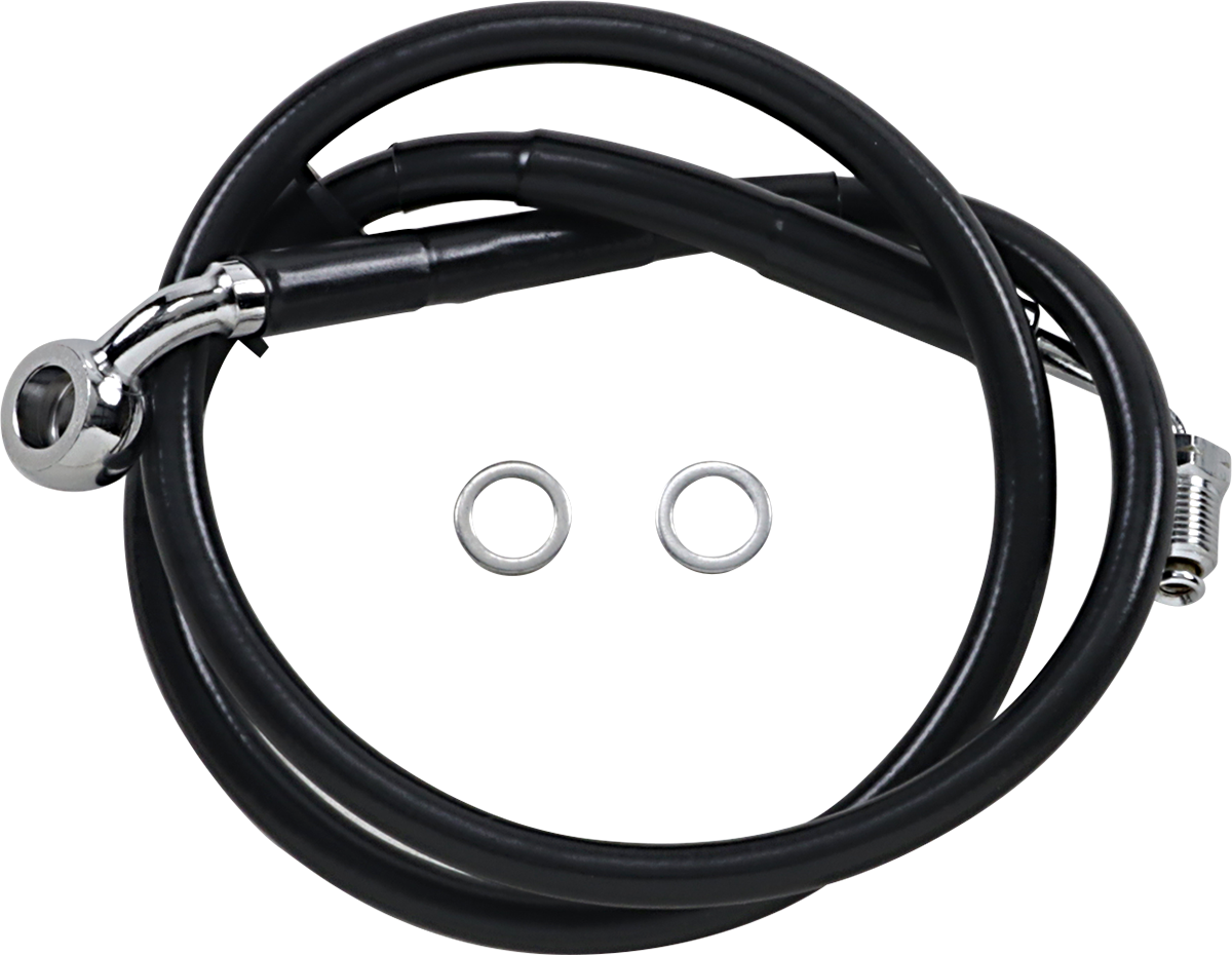 Drag specialties Brake Line - +8" - Black - '18-'21 Softail Harley Davidson