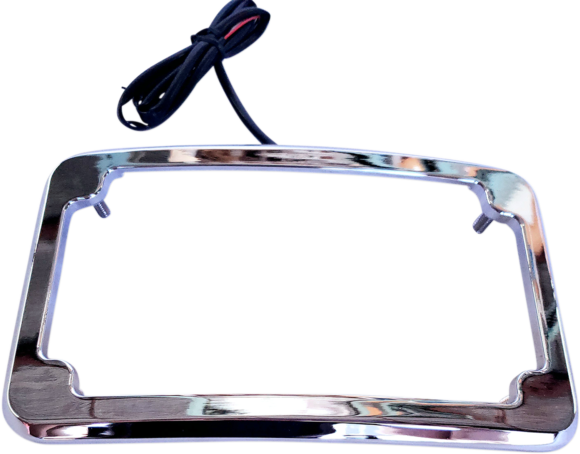 CYCLE VISIONS Beveled License Plate with Lights