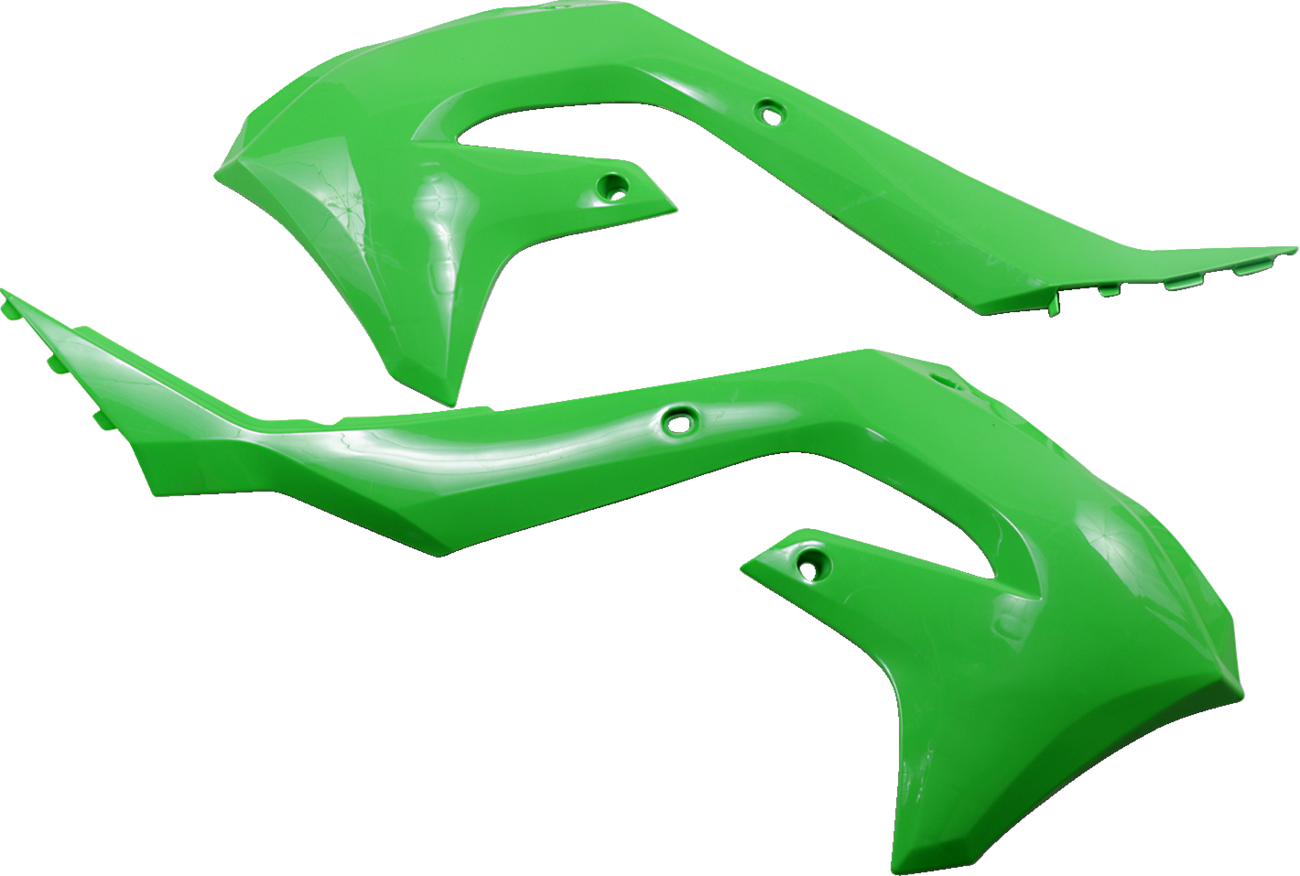 Cycra Powerflow Shrouds - Green Kawasaki