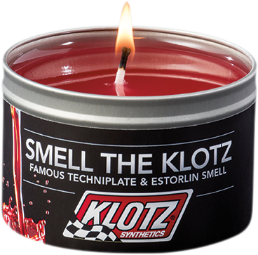Klotz Oil Techniplate The Smell of Klotz Scented 8oz Off Road Motorcycle Candle