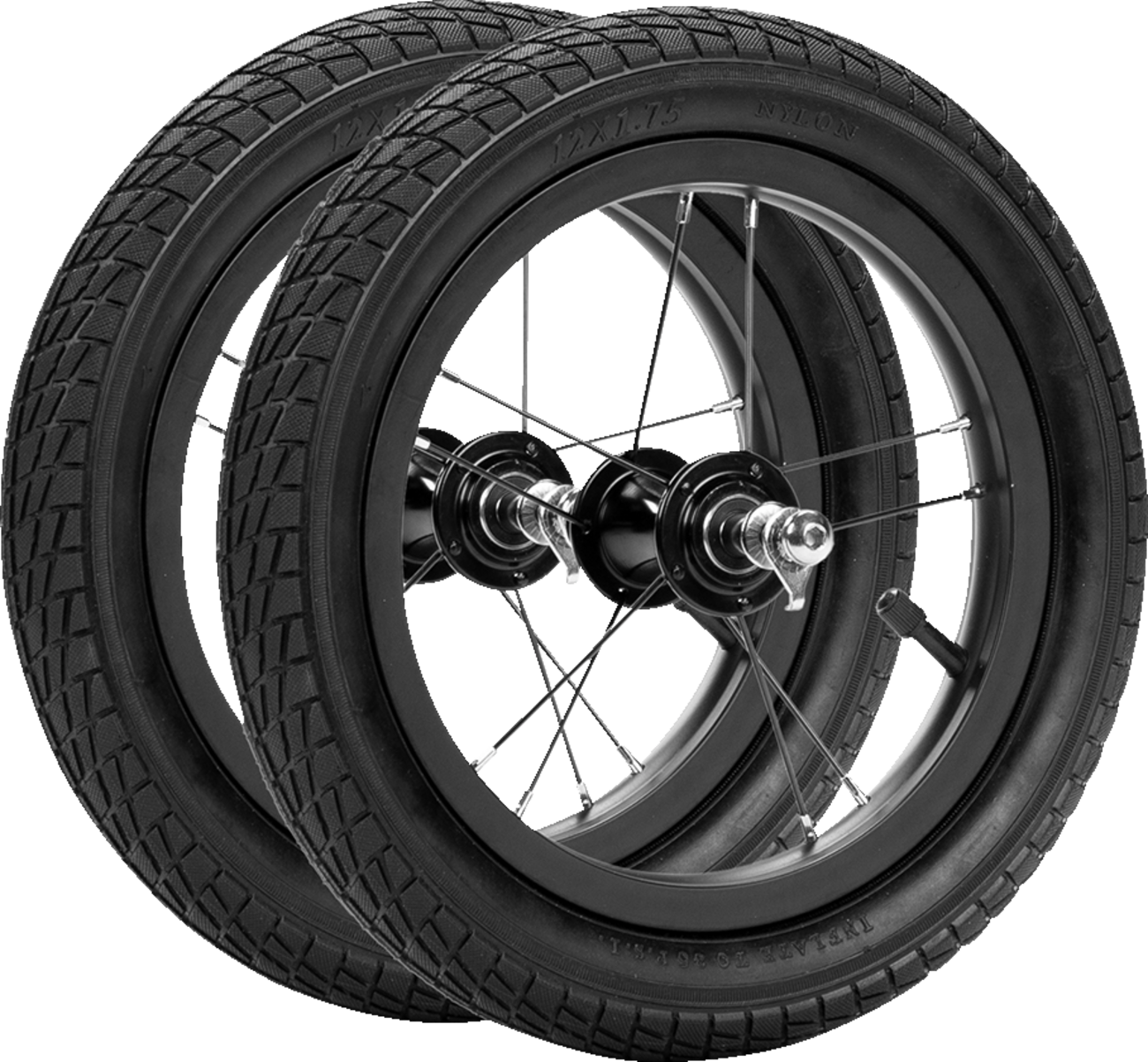 12" High-Traction Bicycle Wheels Set