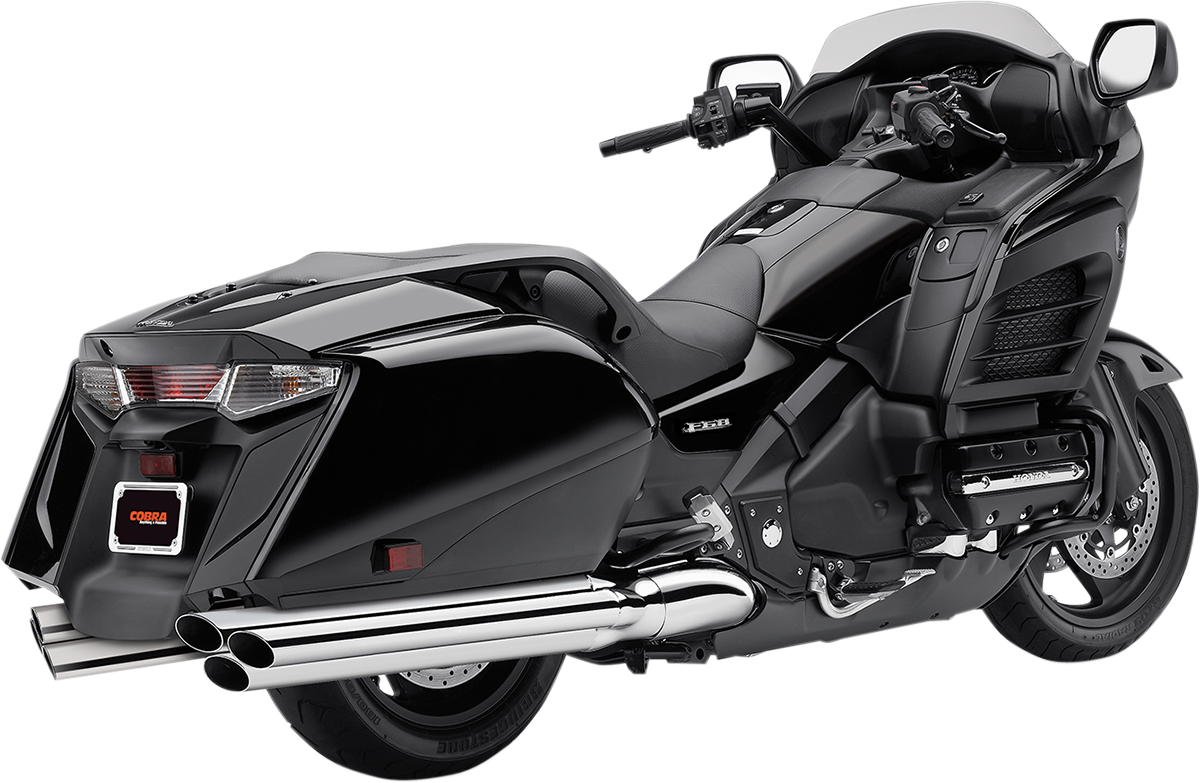Cobra 6-6 Mufflers - Chrome 2017-2017 Honda GL1800F6B Gold Wing Bagger / 2013-2016 Honda GL1800B Gold Wing F6B