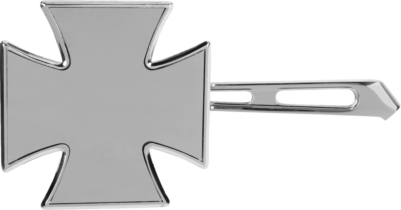 Emgo Mirror - Side View - Maltese Cross - Split Stem - Left - Bolt-On - Each