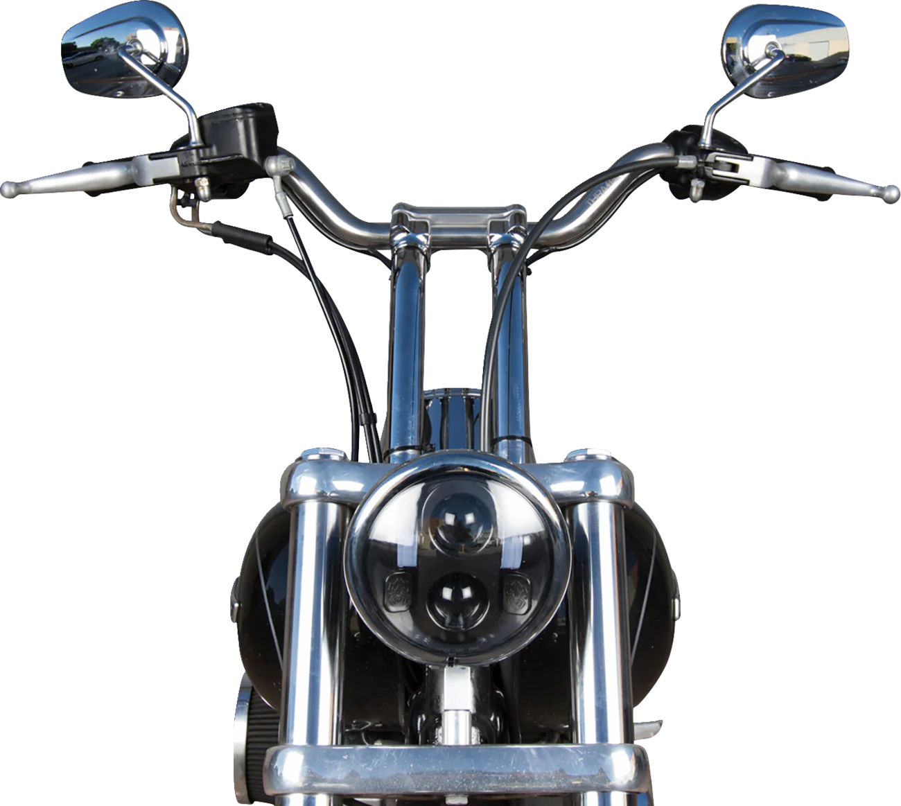 Thrashin supply co. 1" Handlebar - Mid Bend - Black Harley Davidson