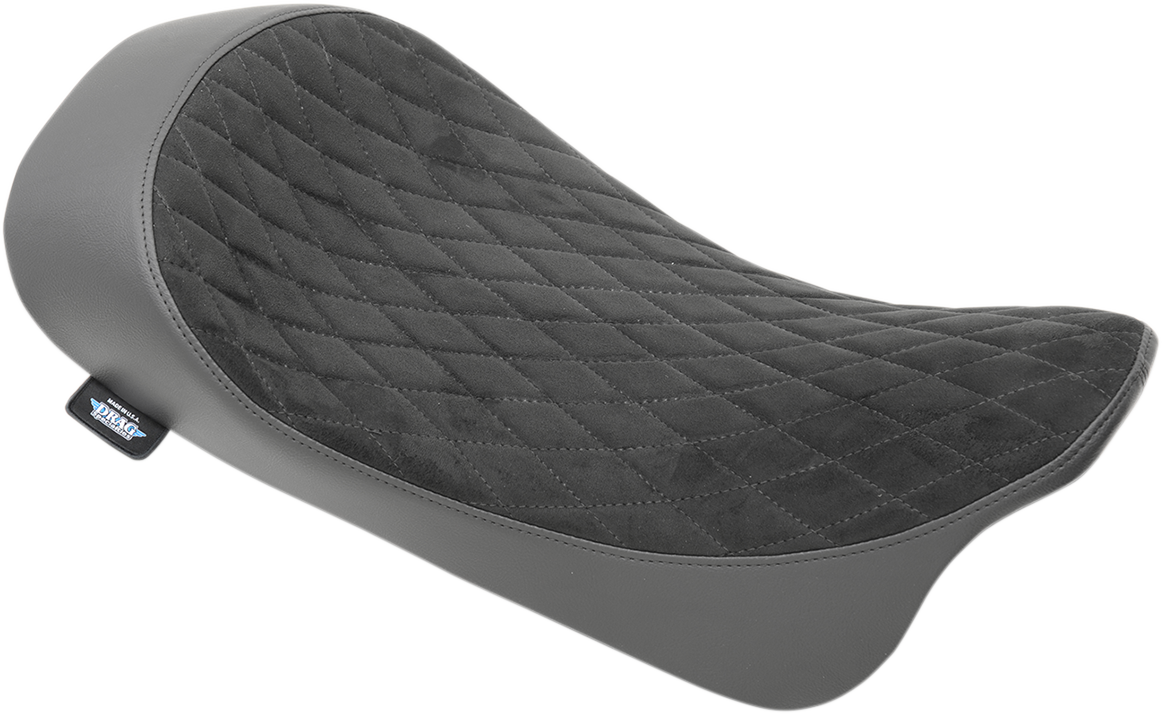 Drag specialties seats Solo Seat - Faux Suede - Diamond - FL '08-'23 Harley Davidson
