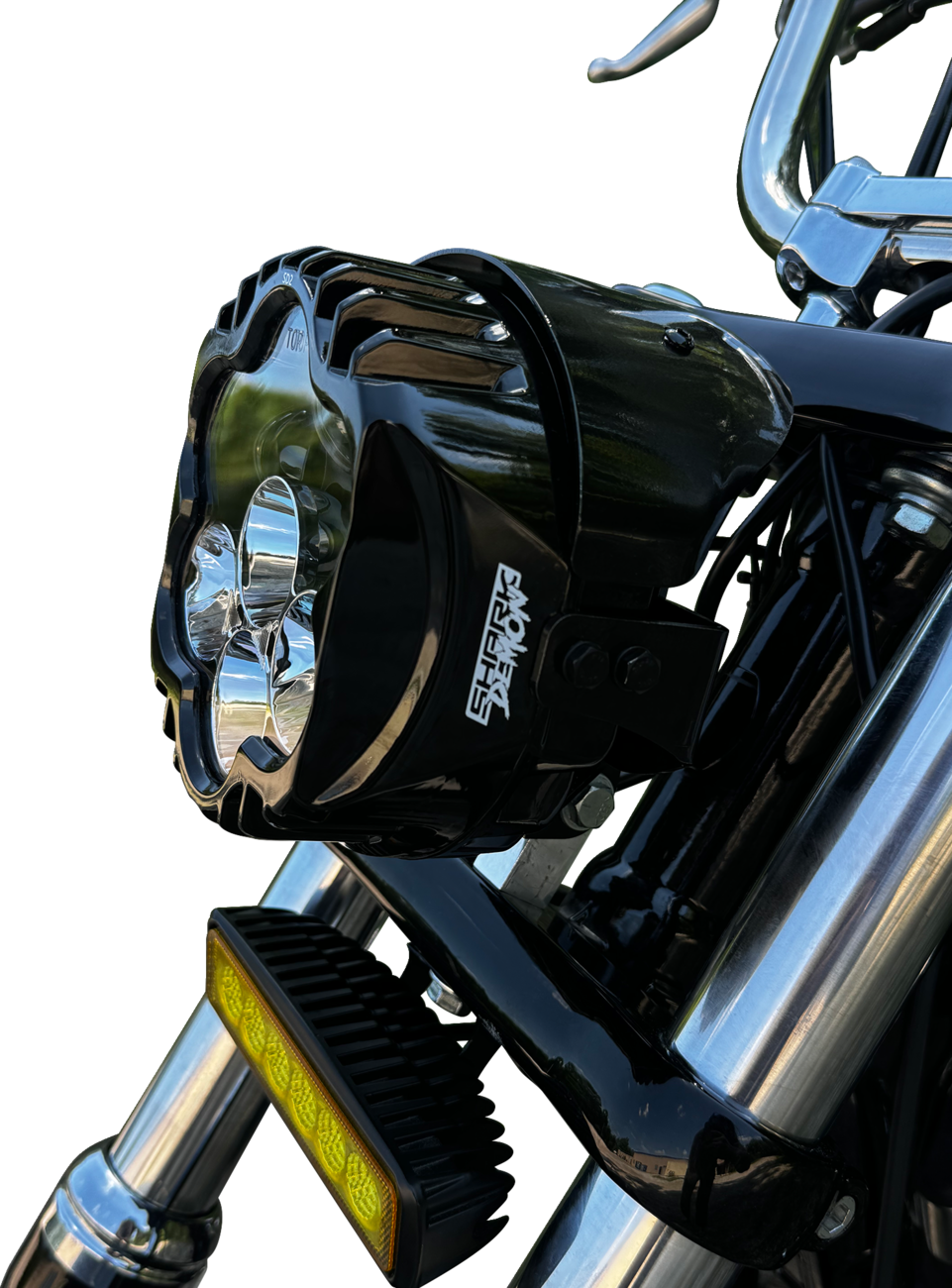 CUSTOM DYNAMICS Shark Demon® Performance LED Pedestal Mount Headlight