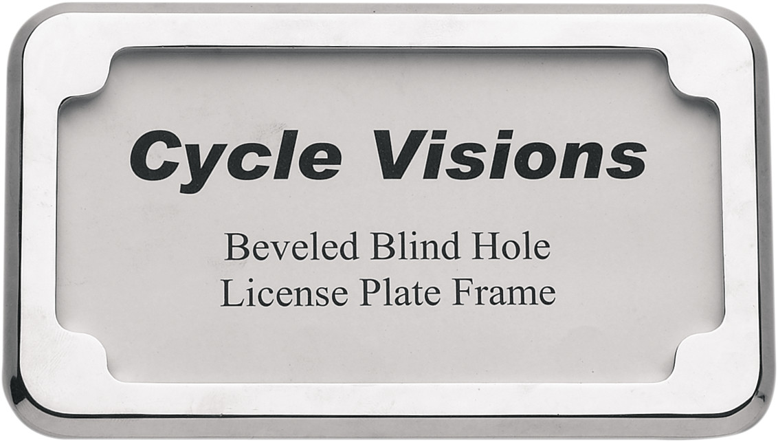 CYCLE VISIONS Beveled License Plate Frame
