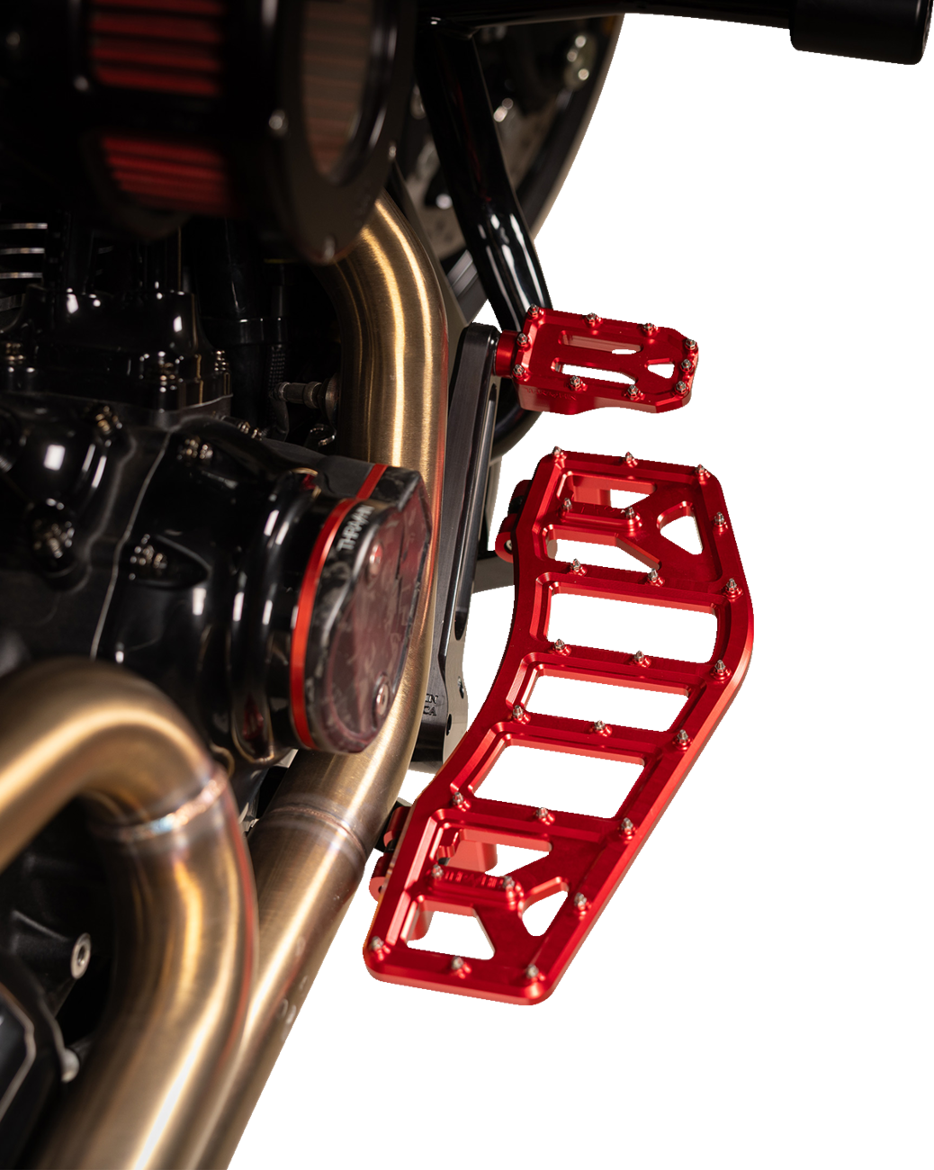 Thrashin supply co. Aggressor Floorboards - Red Harley Davidson