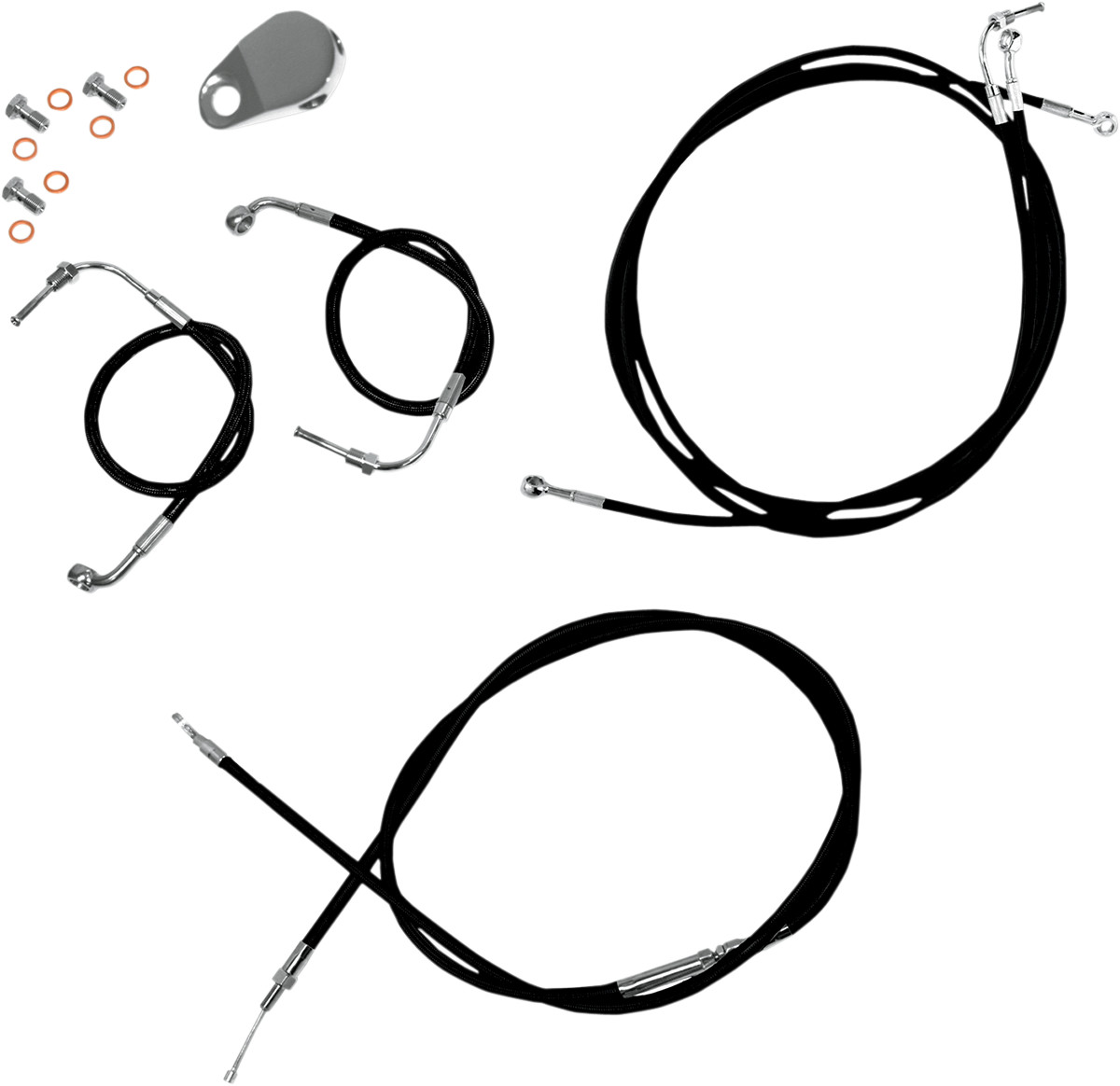 LA Choppers Handlebar Cable And Brake Line Kit For Harley Touring w/ABS 2009-2013