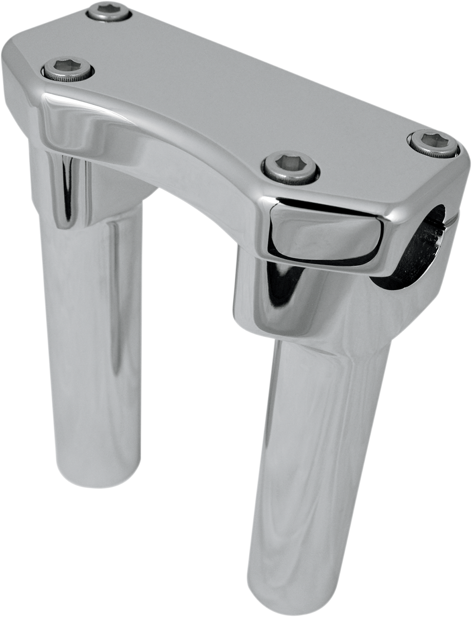 Drag specialties Handlebar Riser & Top Clamp Kit - 6" - Buffalo - Chrome