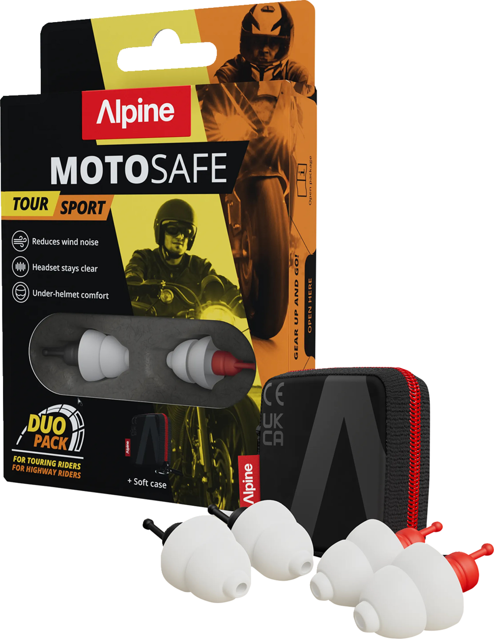 ALPINE HEARING PROTECTION MotoSafe Duo Earplugs Pack