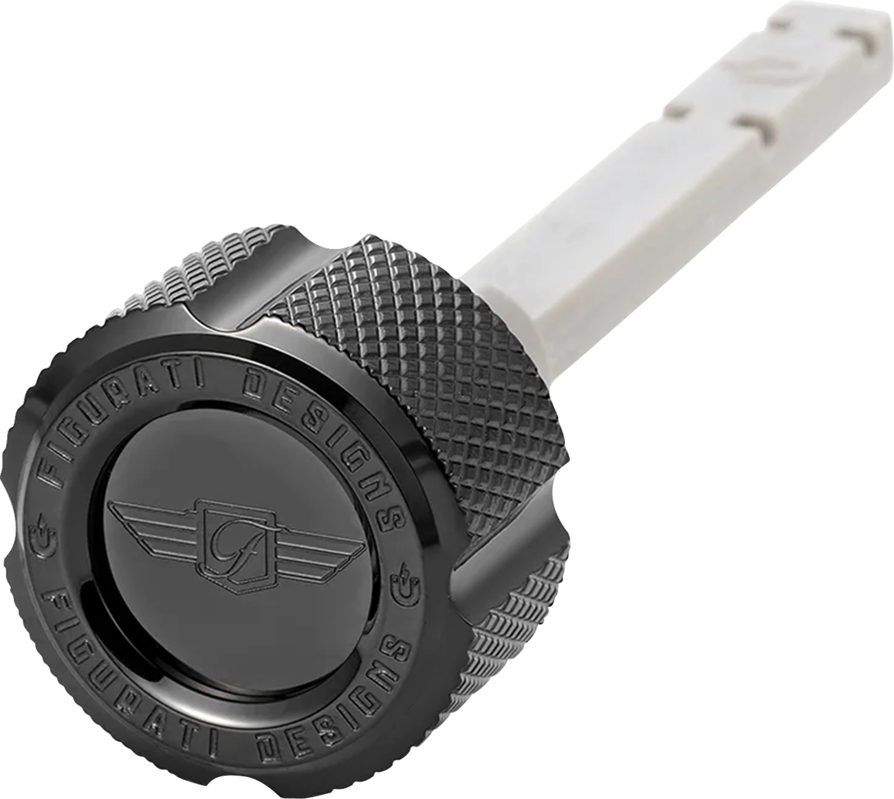 Figurati Designs Stainless Steel Knurled Magnetic Transmission Dipstick For Harley 6-Speed 2006-2025