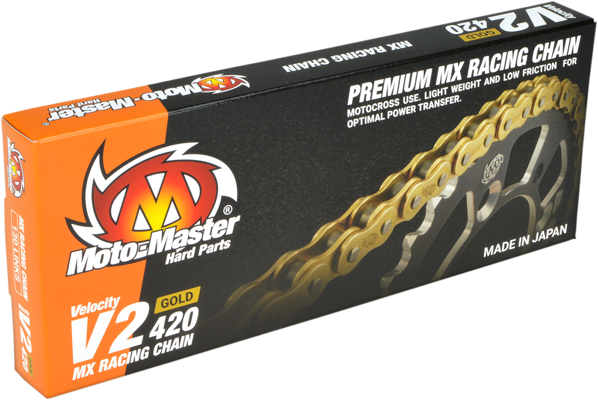 Moto-master V2 420 - Drive Chain - 130 Links - Gold