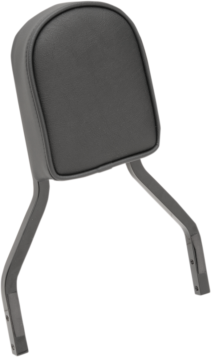 Drag specialties seats Sissy Bar Pad - Short - Smooth W/Piping - Black