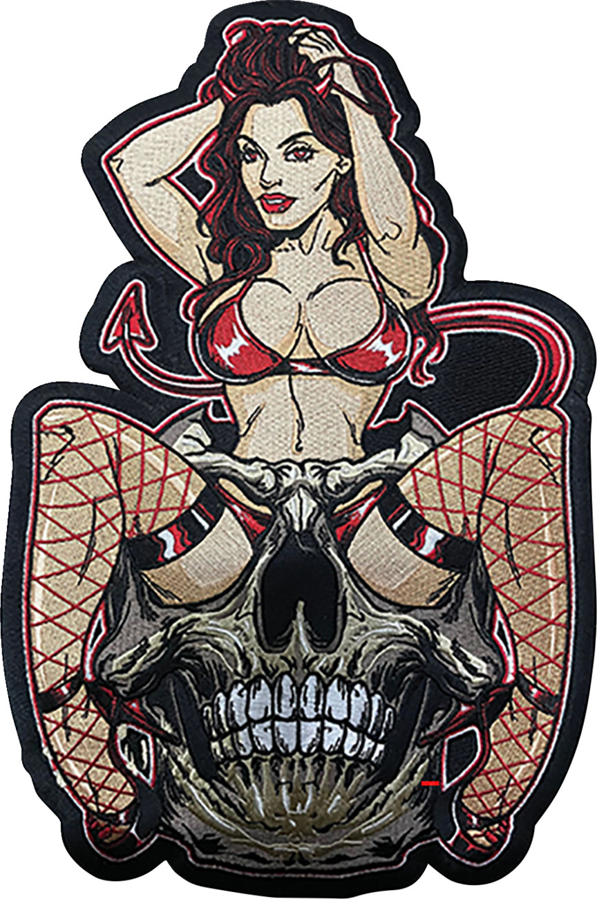 LETHAL THREAT Devil Girl Embroidered Patch