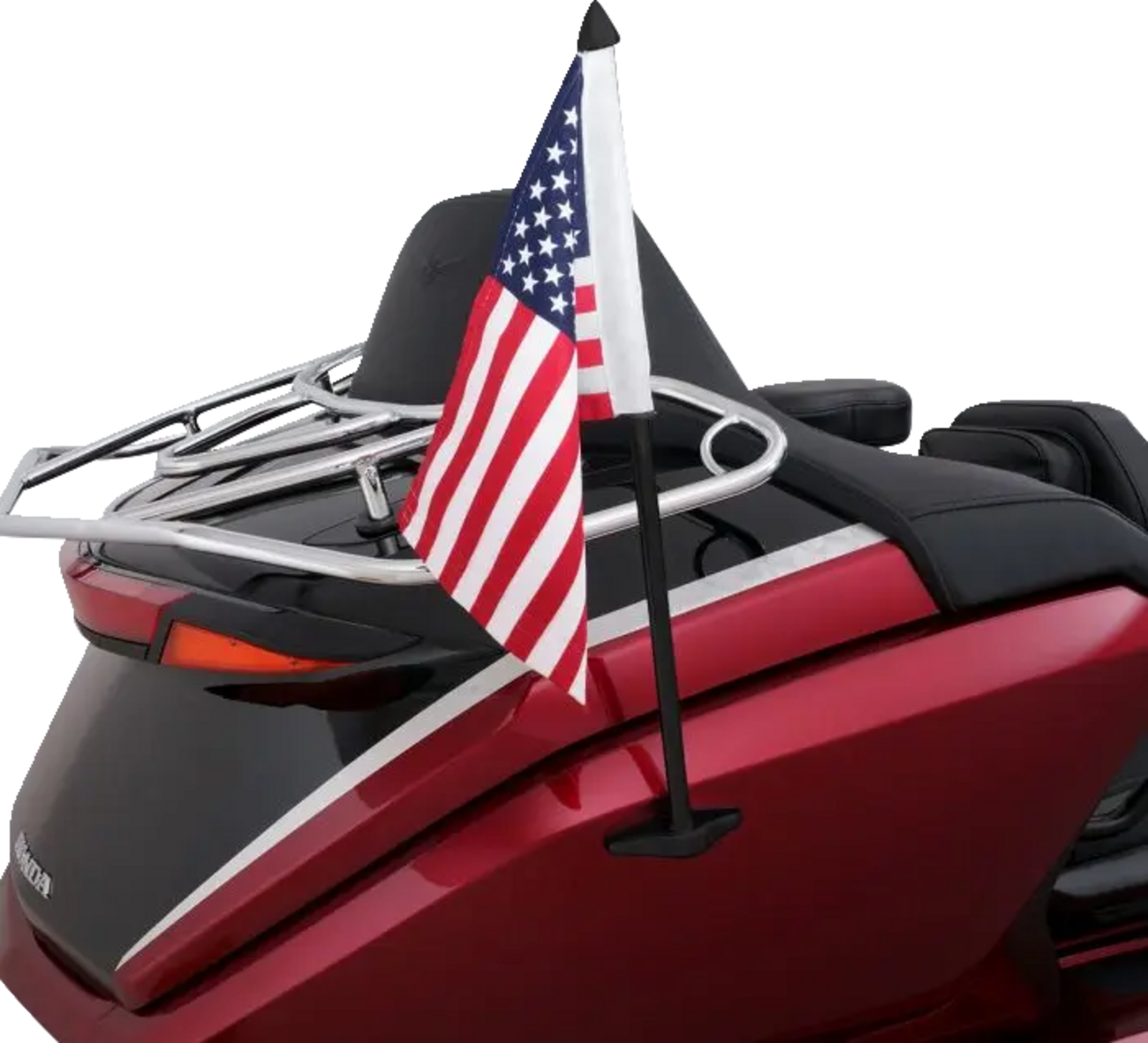 SHOW CHROME Flag Pole With US Flag