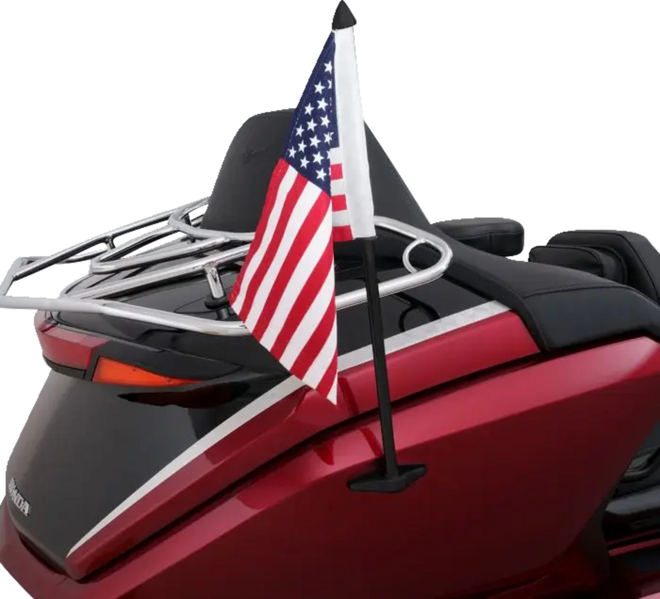 SHOW CHROME Flag Pole With US Flag