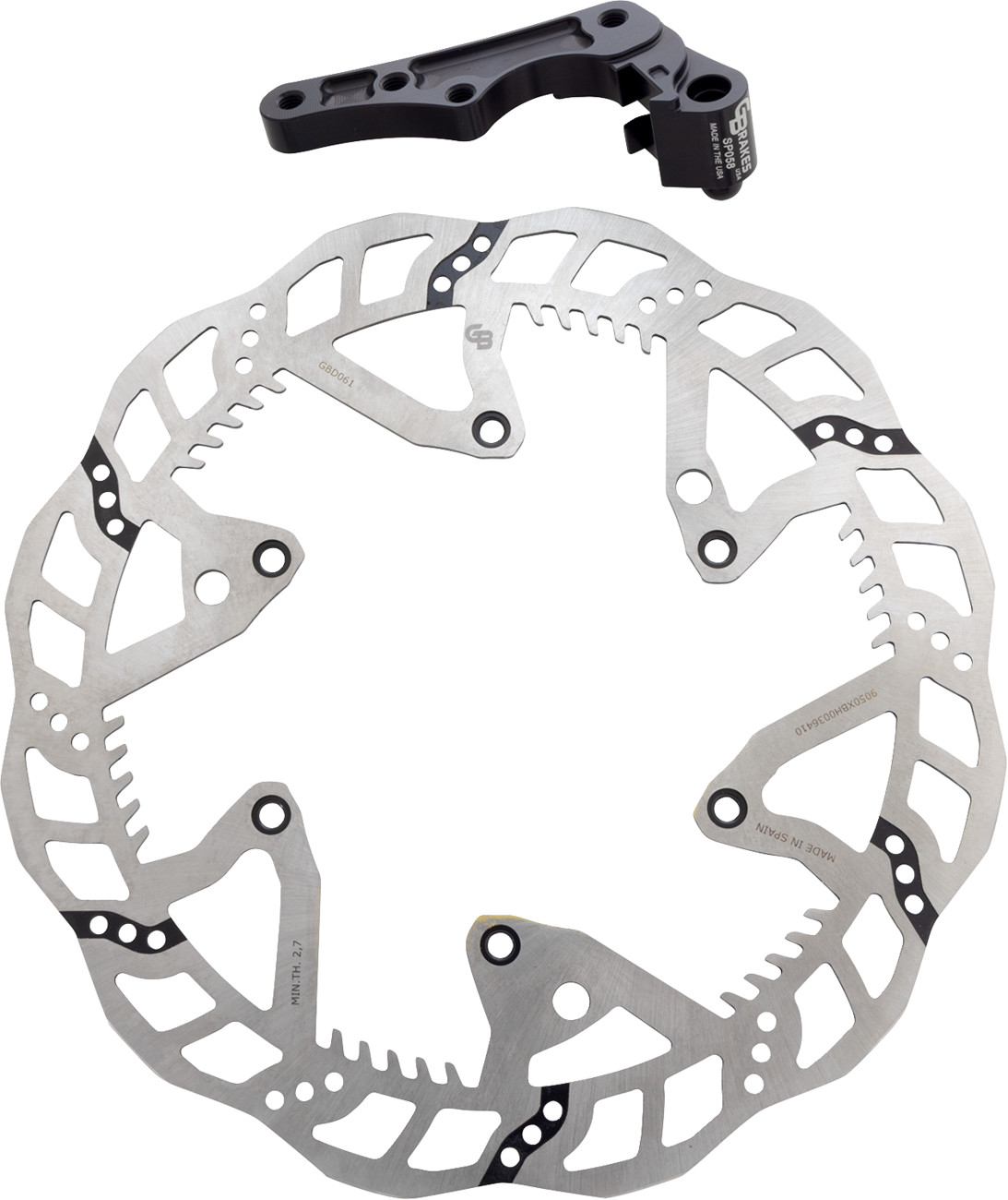 GBrakes 280mm Non Floating Wave Rotor Plus Bracket KTM / Husqvarna / Gas Gas 125cc-530cc 2009-2027