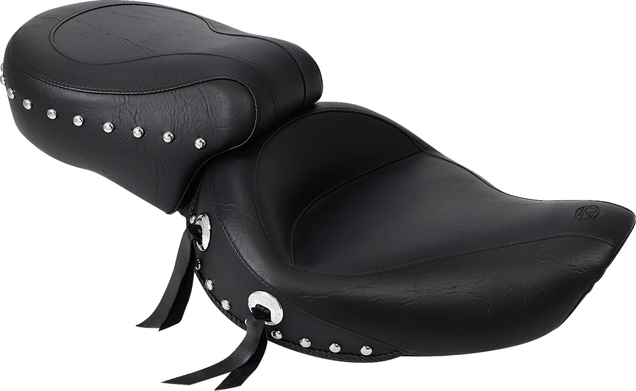 Mustang Wide Studded Seat - Dyna '04-'05 Harley Davidson
