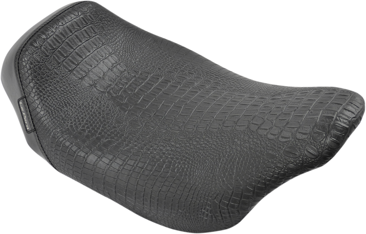 Le pera Bare Bones Solo Seat - Croc - Black - FL '08-'23 Harley Davidson