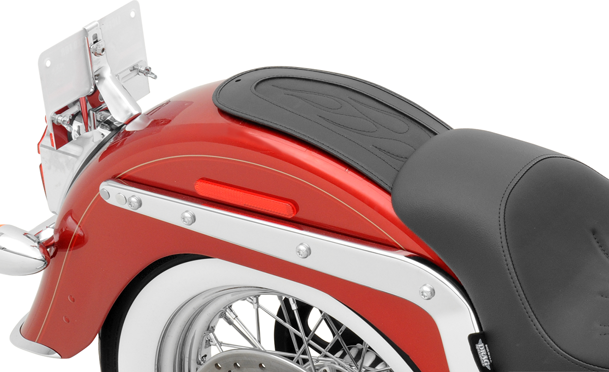 Drag specialties seats Fender Skin - Flame Stitched Automotive-Grade Vinyl Center Harley Davidson